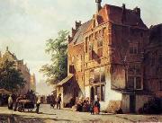 European city landscape, street landsacpe, construction, frontstore, building and architecture. 313 unknow artist